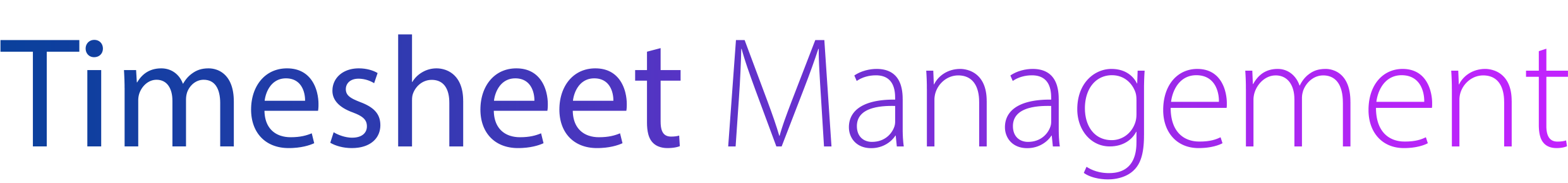 Timesheet Management